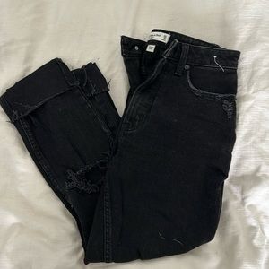 Abercrombie & Fitch Black Distressed Jeans